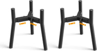 SHAINFUN Adjustable Metal Raised Stand for Large & XL Breeds - Black-MD / Height: 11", Width: 7-10.6"