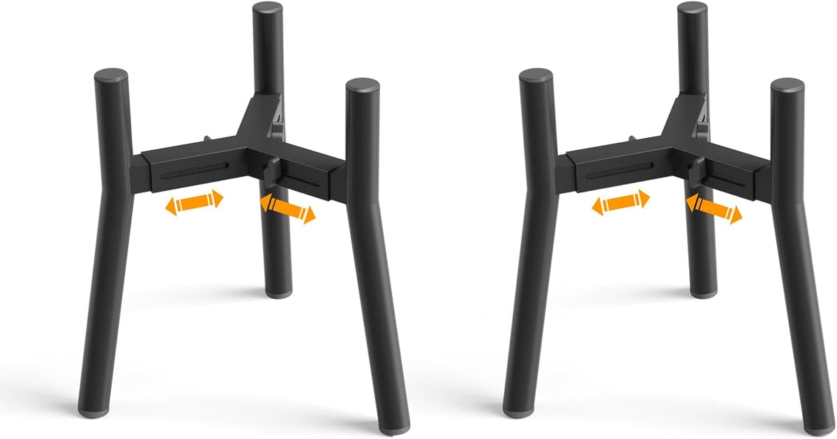 SHAINFUN Adjustable Metal Raised Stand for Large & XL Breeds - Black-MD / Height: 11", Width: 7-10.6"