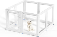 Clear Acrylic Dog Playpen Transparent Dog Playpen Indoor, Easy Assemble Clear Pet Pen for Puppy Bunny Cat Pig, Sturdy & Easy Cleaning Plastic Dog Puppy Fence (23.6" H, 8PCS)