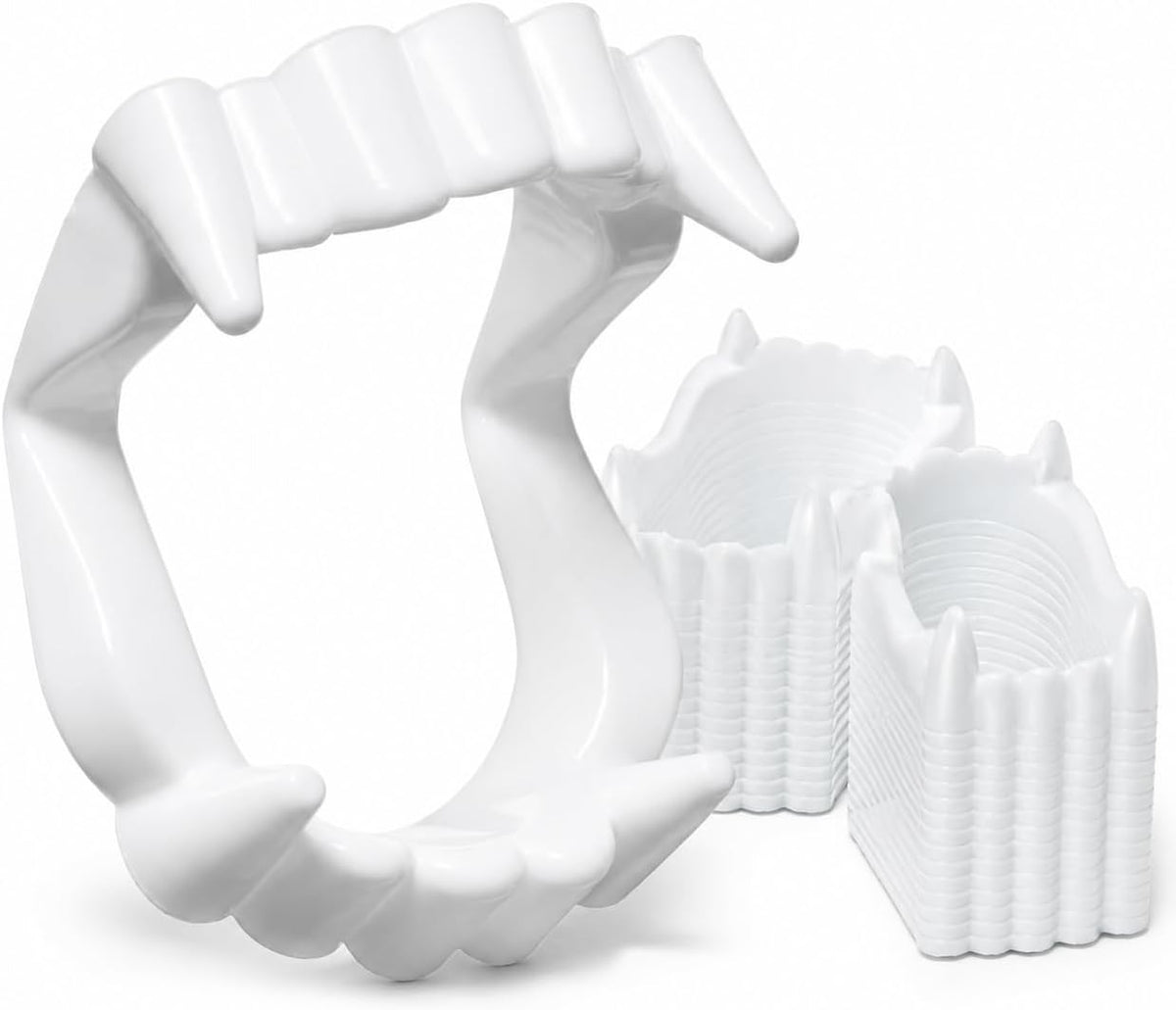 The Dreidel Company 24 pack white Halloween vampire fangs teeth