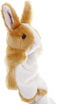 ZUXUCUVU 10 inch brown plush bunny rabbit hand puppet - view 10