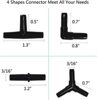 Aquarium 50 Feet Standard 3/16" Black Flexible Airline Tubing – Essentials for Fish - 100 Feet with connectors - image 3