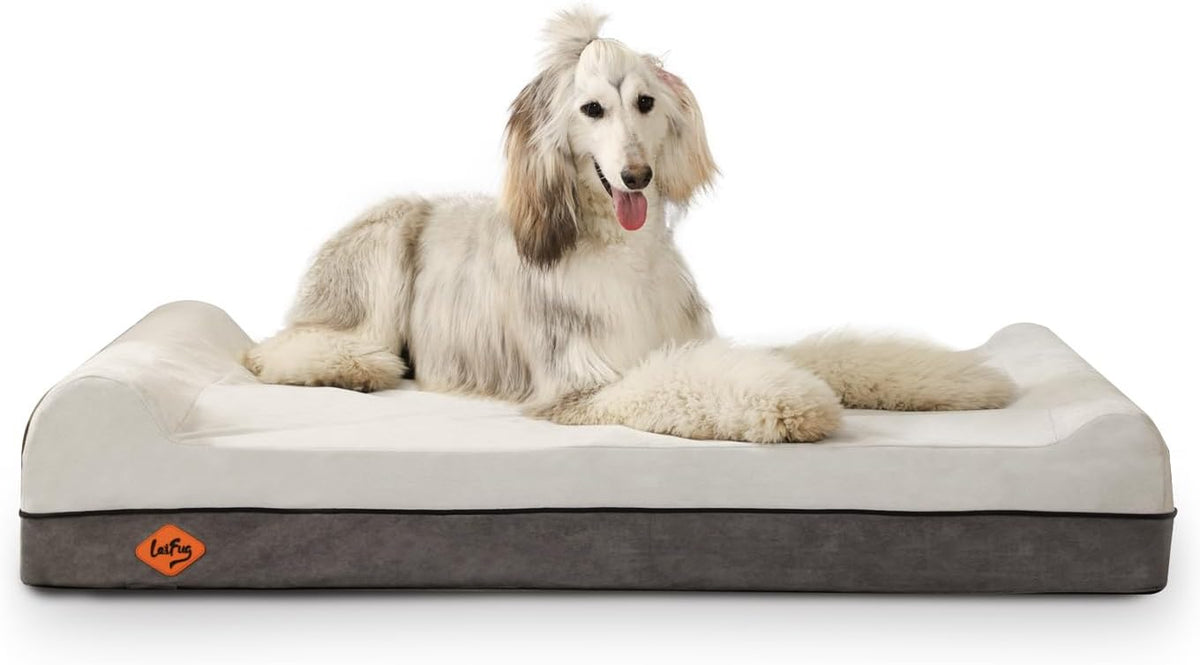 Laifug Orthopedic Memory Foam Extra Large Dog Bed Pillow Durable - 50.0"L x 36.0"W x 10.0"Th / Dark Grey