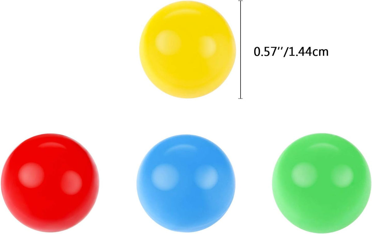 Gejoy 150 plastic replacement marbles in assorted colors for frog games - view 2