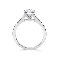 14K White Gold 1.0 Cttw Round Lab Grown Diamond Eagle Claw 4-Prong Set Solitaire Engagement Ring (F-G Color, VS2-SI1 Clarity) - Ring Size 7