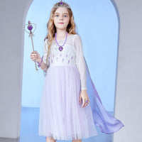 Princess Anna Costume Dress up Accessories for Girls Anna Cosplay - Purple Sofia - image 2