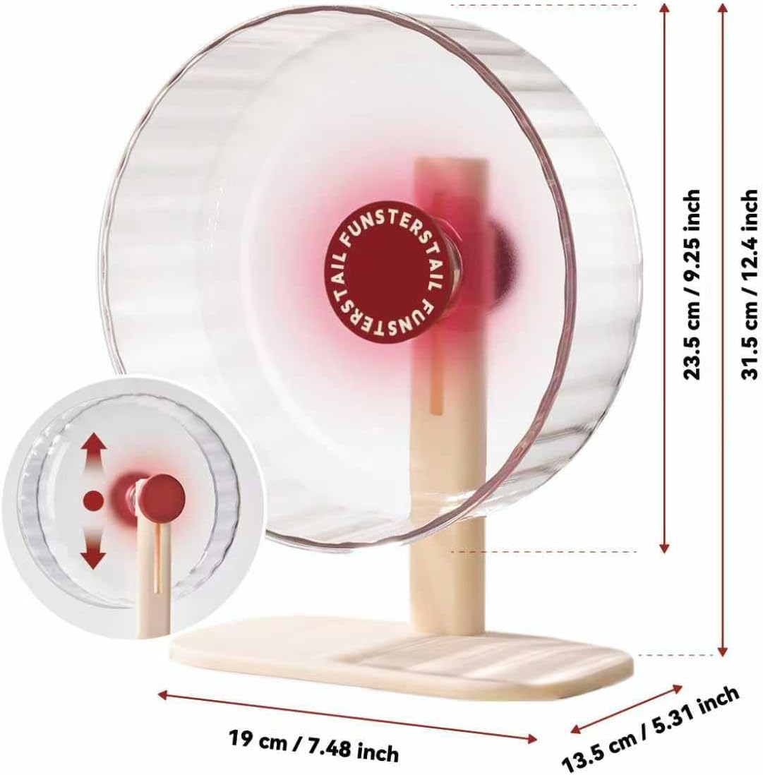 Super Silent Hamster Wheel 10.2 Inch, Magnetic Running Wheel - Tomato Red / Small(8.7 inch) - image 2
