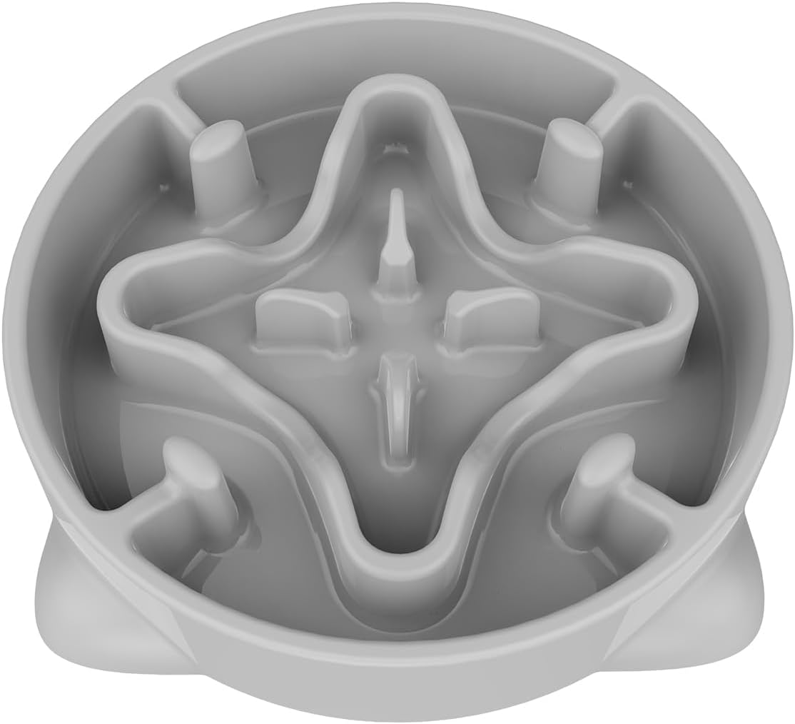 Slow Feeder Dog Bowls Small Breed - Gray / 2 Cup