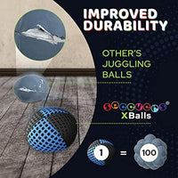 speevers Juggling Balls for Beginners and Professionals Set of 3 - Black - Blue / 2.5 oz - image 3