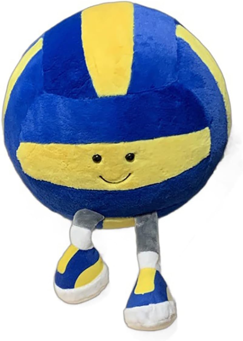 Cute Volleyball Plush Volleyball Gift Stuff Soft Sports Throw Pillow – Fun for Kids & Family - Volleyball Pillow