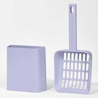 Kitty Litter Scoop, Cat Litter Scooper with Caddy - S-Purple