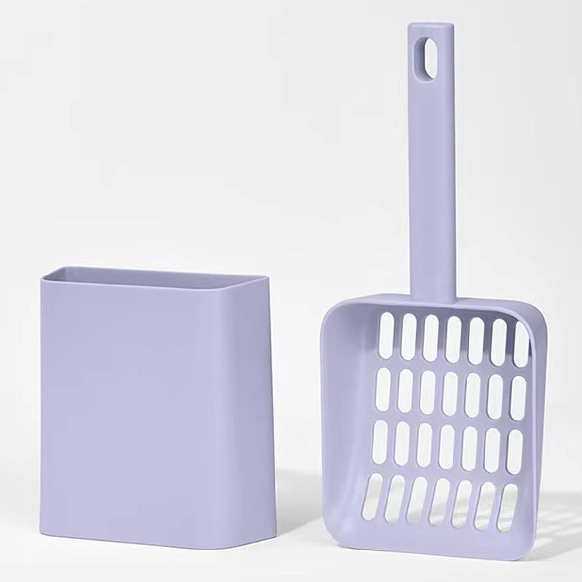 Kitty Litter Scoop, Cat Litter Scooper with Caddy - S-Purple