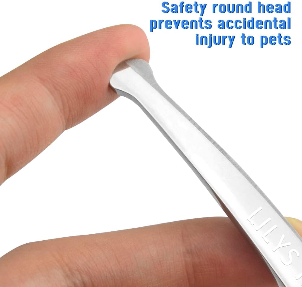 6.5" Right-handed Pet Round-Tip Grooming Stainless steel Safety - image 3