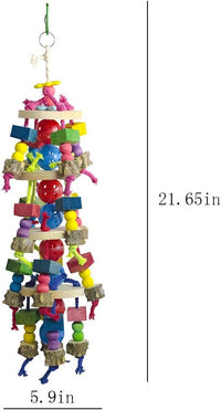 Deloky Large Parrot Toys - Natural Wood Large Bird Chewing Toys Suggested for Macaws cokatoos,African Grey and a Variety of Large Amazon Parrots
