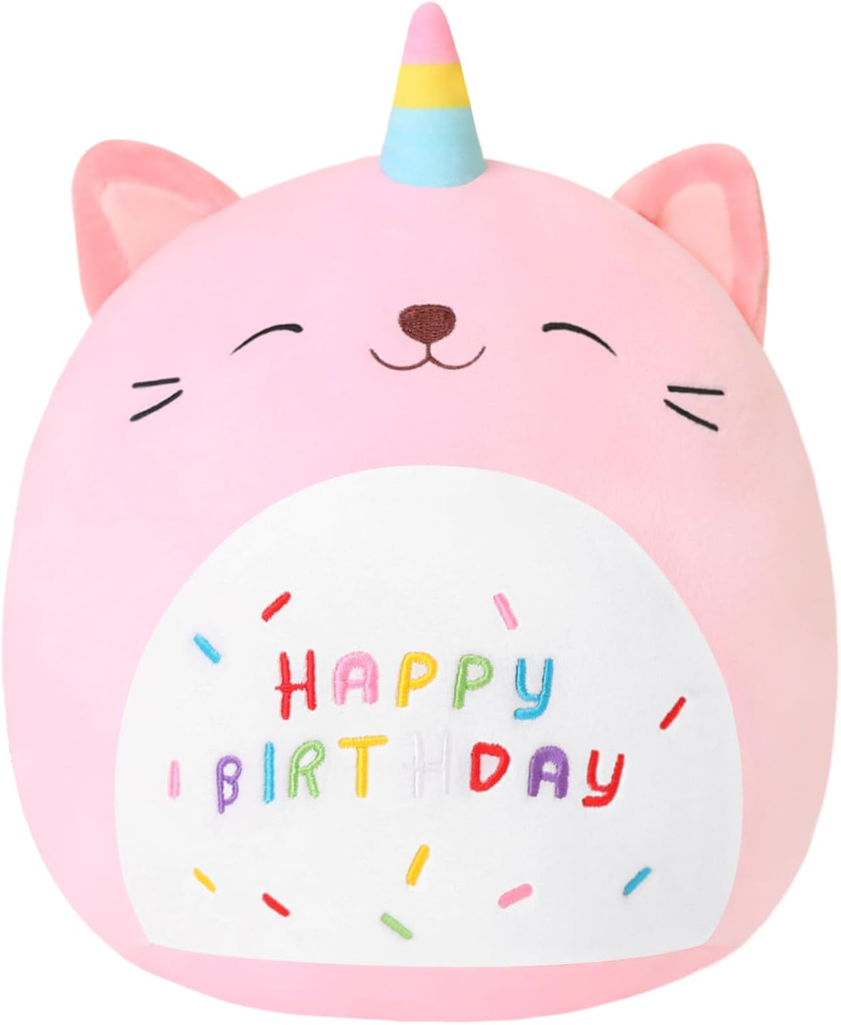 SQEQE Unicorn Cat Plush Kawaii Birthday Cat Plushies Pillow Cat - Caticorn Cat / X-Small