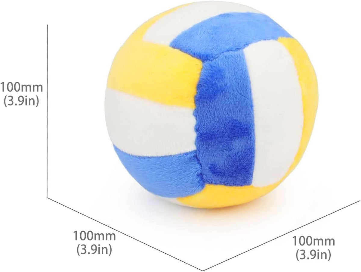 Dog Toys Balls, Chewable Plush Football for Dogs, Soft Pet Ball - Volleyball - image 2