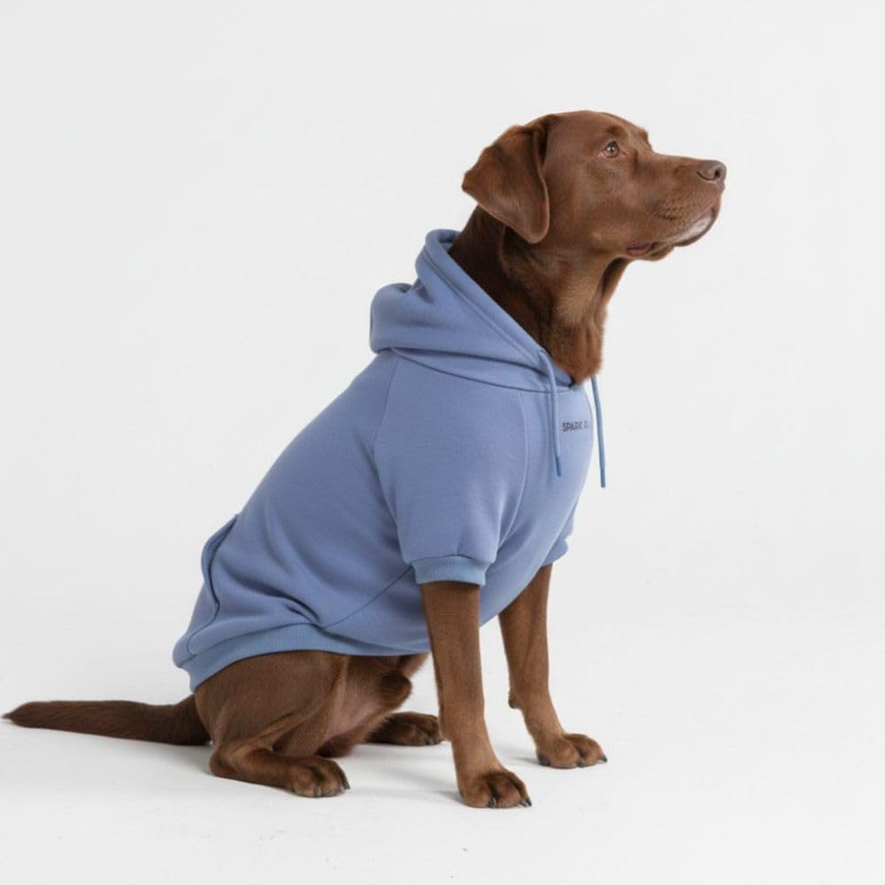 Spark Paws Dog Hoodie, Buttery-Soft Sweater Sweatshirt - Slate Blue / 3XL