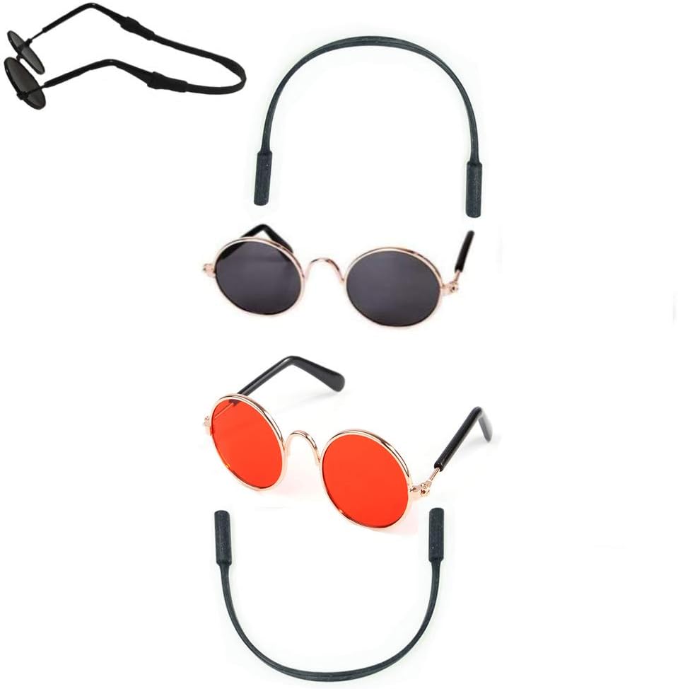 2pcs Random Color Small Cat Kitten Glasses Pet Glasses Dog Sunglasses
