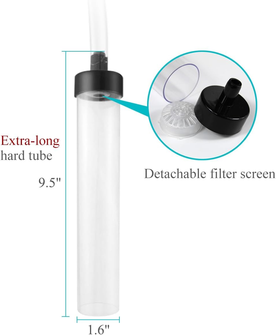 Laifoo 5ft-S Aquarium Siphon Vacuum Cleaner for Fish Tank Cleaning - 5ft - image 2