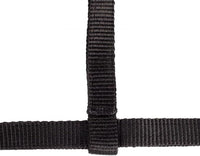 HORZE Adjustable Nylon Horse Halter for Foals, Colts, Fillies, Mini Horse Halter | Comfortable Small Horse Halter with Sturdy Buckles - Black - Foal