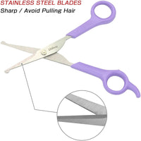Chibuy Professional Pet Grooming Scissors with Round Tip Stainless - 3. Purple - image 3