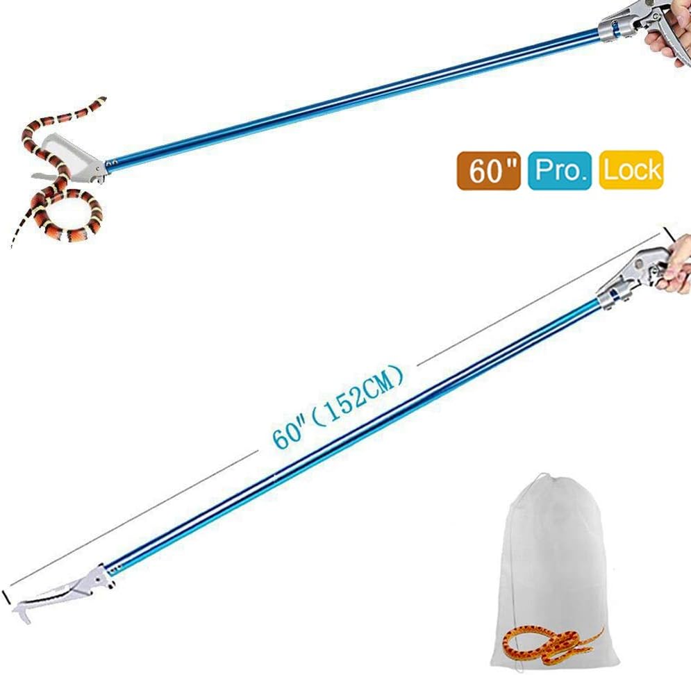 60in Snake Catcher Tongs Reptile Grabber Zigzag Wide Jaw Handling - 60inch Snake Tong - image 2