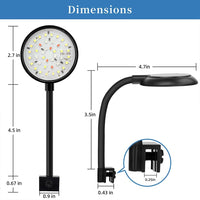 DaToo Mini Clip On Aquarium Light 7W Dimmable Small Fish Tank Light - Mini With Timer & Dimmer - image 4