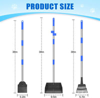 Metal Pooper Scooper for Dogs Heavy Duty Long Handle Rake - 1. Blue - image 2
