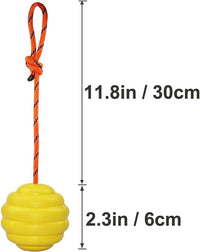 K9 Training Ball with Rope, Exercise and Reward Toy for Dogs - Yellow - image 4