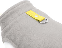 Gooby Fleece Vest Dog Sweater - Gray-Yellow / Large (Around 18-lb) - image 4