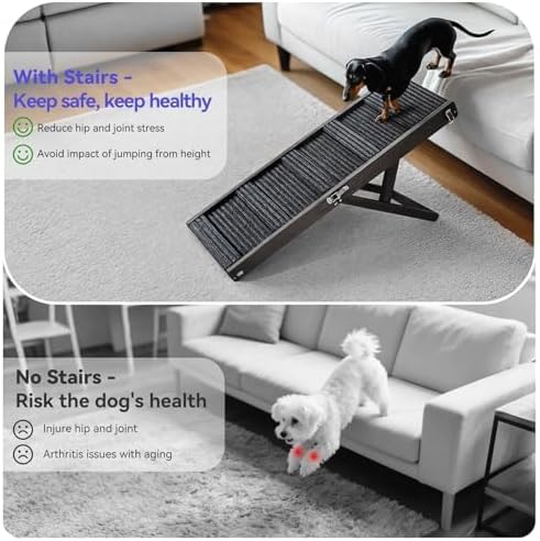 Pawaboo 2026 Upgraded Small Dog Ramp for Couch Foldable - C-black / 80×30cm-for couch - image 3