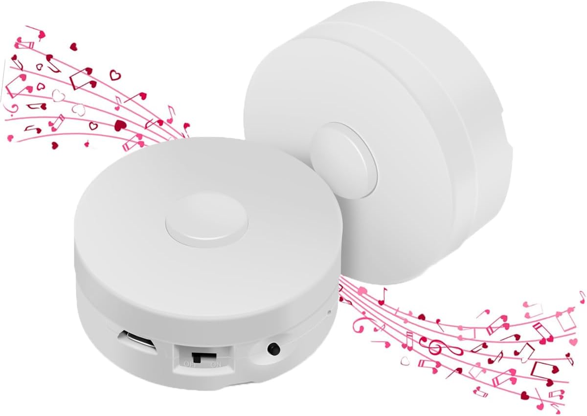 XLW voice recorder for plush toys, small white round recordable sound module