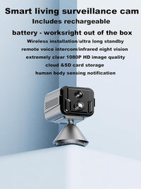 Cameras for Home Security-Indoor MiNi 1080P HD,Security Camera Wireless for Baby/Nanny/Pet/Dog/Cat, Infrared Night Vision,Magnetic Base Bracket,Cloud & SD Card Storage, (2.4 /5GHzWiFi)-Silver