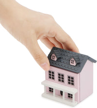 Cutemini blue palm-sized miniature wooden house for 1/12 dollhouse scenes - view 3