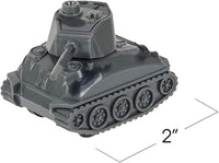 ArtCreativity 24 pack of 2 inch mini pullback army tanks in four colors - view 3