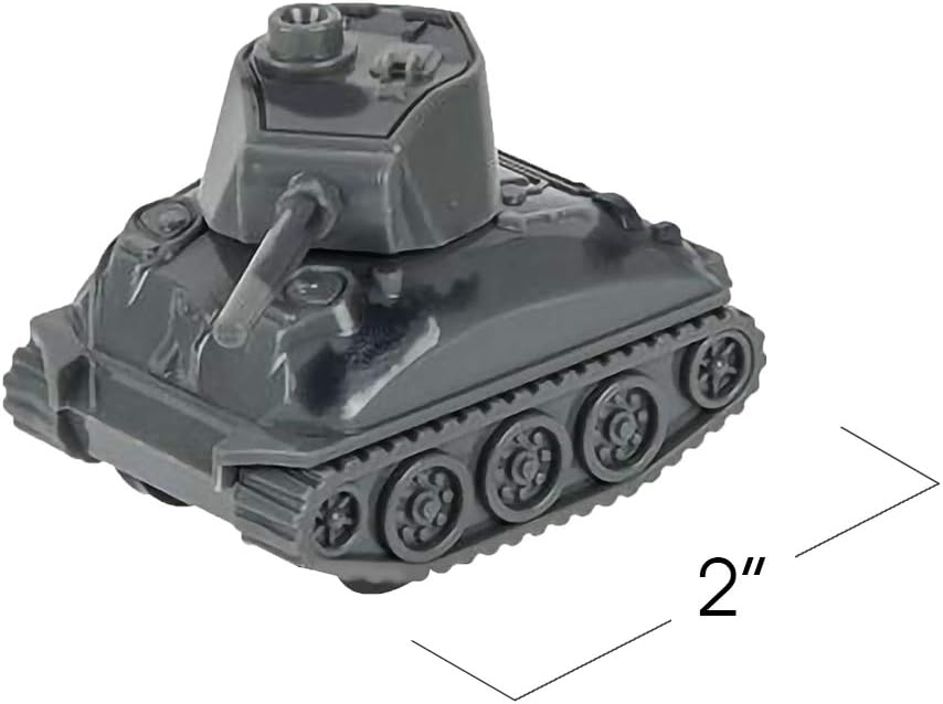 ArtCreativity 24 pack of 2 inch mini pullback army tanks in four colors - view 3