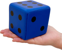 funnysquee 3.15 inch foam dice toy with large numbers, Fortunate Red