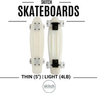 SKITCH Skateboards for Kids, Teens and Adults - Glow Worm (Glow in the Dark) LED+ - image 4