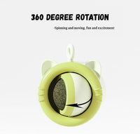 SLLOS Catnip Toy Balls 3 Pcs,Happy Planet 360°Rotating,Cat Energy Ball,Edible Kitten Silvervine Toys for Cats Lick, Healthy Kitty Teeth,Catnip Wall Balls for Cats, Cat Wall Treats,(Yellow-Green)