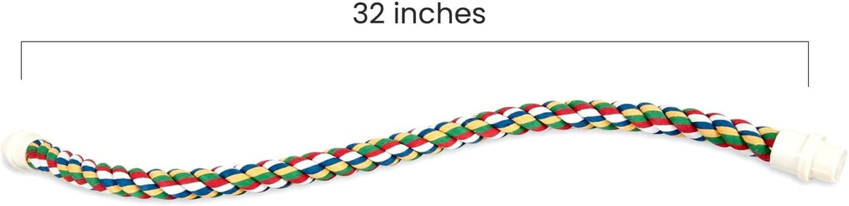 JW Pet Comfy Perch For Birds Flexible Multi-color Rope - Medium / 32" - image 3