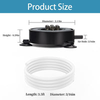 DaToo Aquarium LED Air Bubble Stone Disk 2 Inch with 6 Dazzle Color - 2 inch - image 4