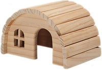 Natural Chewable Hamster Hideout Wooden Hut Lovely Fairy House