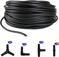 Aquarium 50 Feet Standard 3/16" Black Flexible Airline Tubing – Essentials for Fish - 100 Feet with connectors - image 4