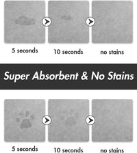 MontVoo-Absorbent Pet Feeding Mat-No Stains Pet Mat for Food - LIGHTGREY / 17"x28" - image 2