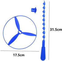 JIEOU hand spin flying helicopter toys, 20 colorful plastic bamboo dragonfly propellers - view 2
