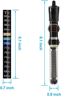 DaToo Mini Aquarium Heater 25W Small Fish Tank Heater 25 Watt - 100W - image 2