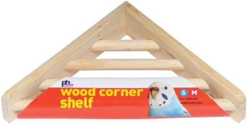 Prevue Pet Products Wood Corner Shelf Platform for Bird Cages – Essentials for Birds