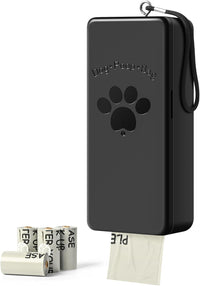 Dog Poop Bag Dispenser, Wall-Mounted Dog Bag dispenser Outdoor or Indoor for Doggy and Pets, Black - Black