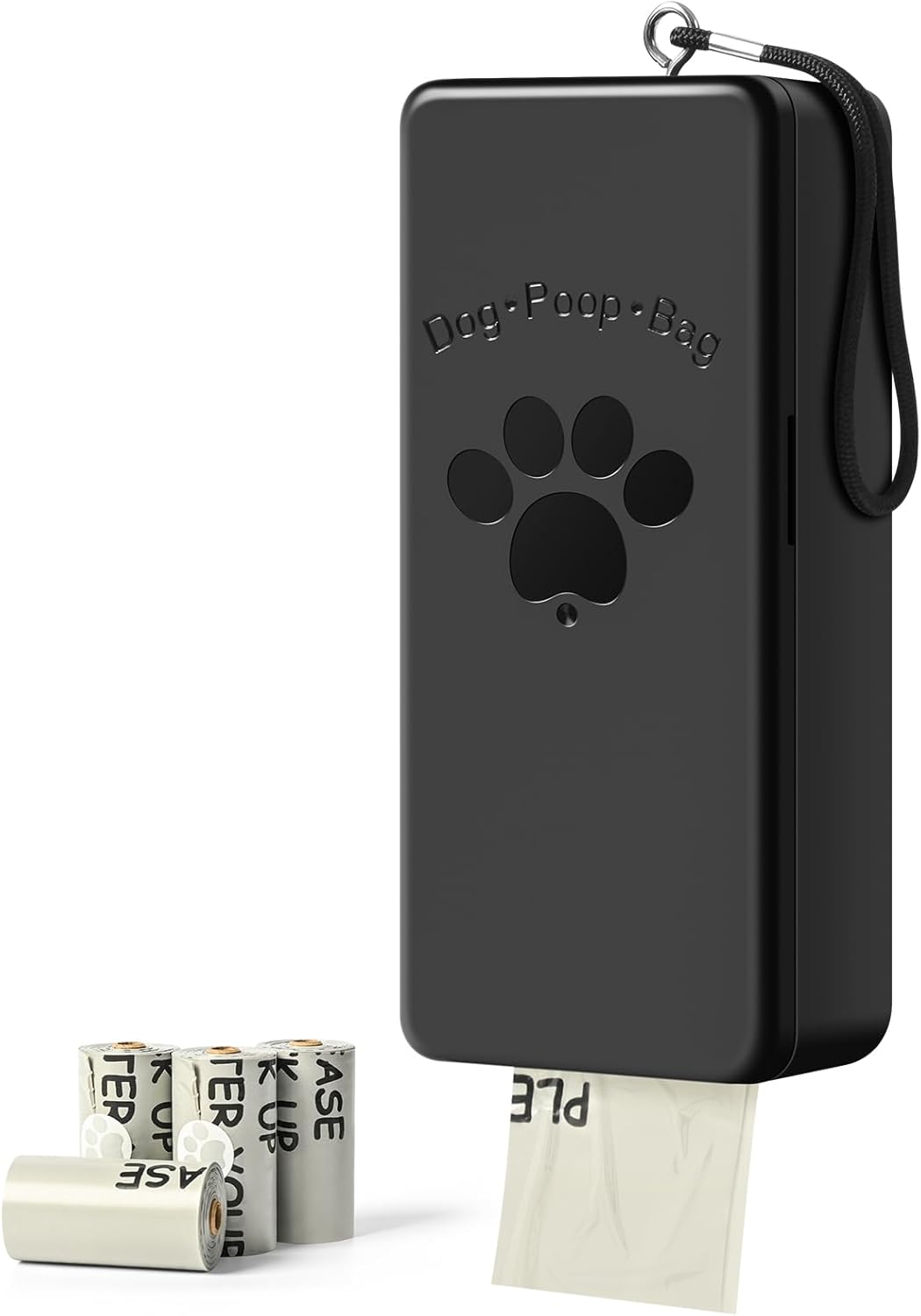 Dog Poop Bag Dispenser, Wall-Mounted Dog Bag dispenser Outdoor or Indoor for Doggy and Pets, Black - Black