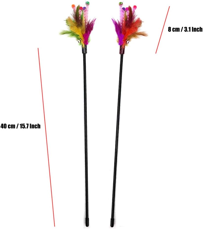 4 PCS Interactive Cat Teaser Wand - B - image 2